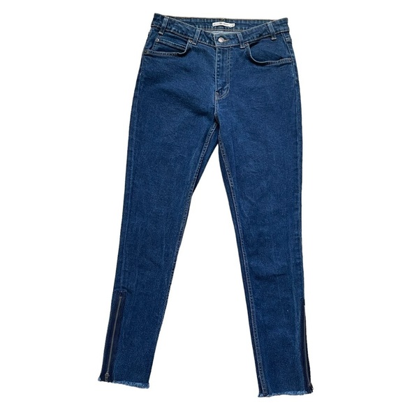 Levi’s 721 Women’s Vintage High Rise Skinny Jeans Size 30 Orange Tab Zip Ankle - Picture 1 of 12